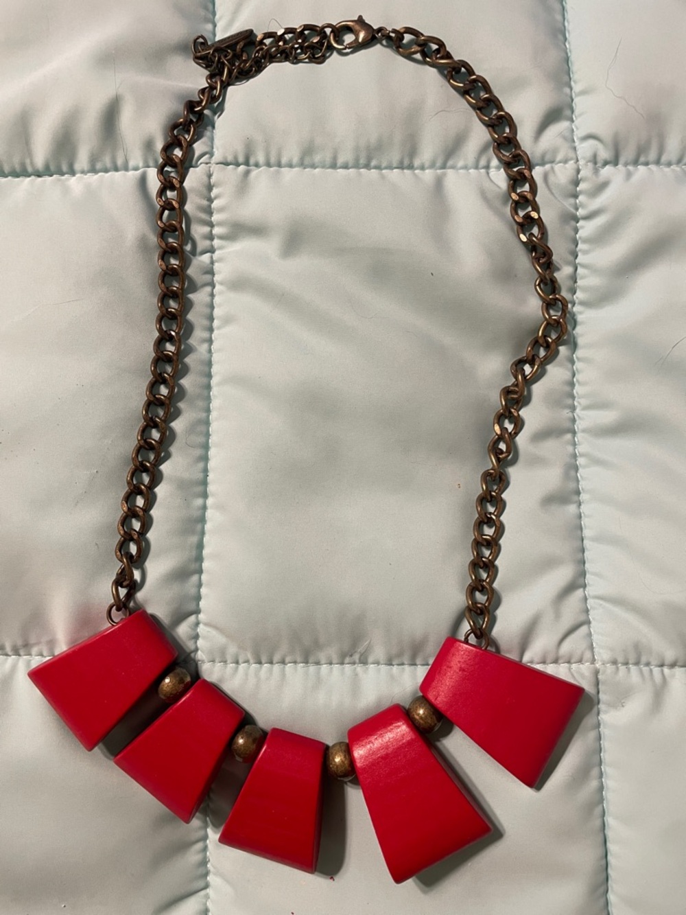 Plunder (Rose) Bold Red Pendant Statement Necklace